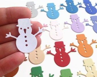 Snowman Die Cut, Christmas Decorations, Holiday and Christmas Party Die Cut Shapes, Card Making and Scrapbooking Paper Supplies