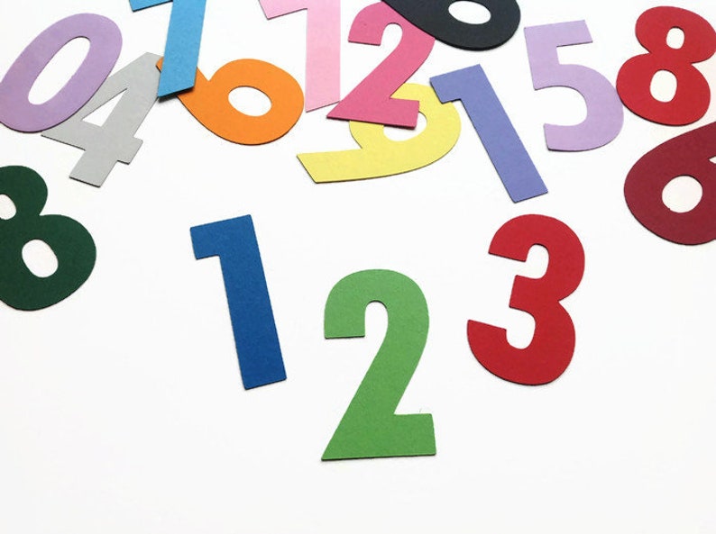 Large Die Cut Numbers 5 Inch Choose Your Own Cardstock Paper Etsy