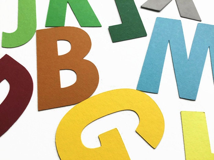 4 Inch Die Cut Letters Cardstock Paper Full Uppercase Etsy