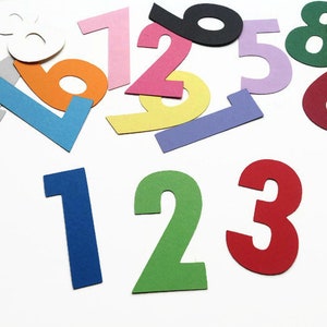 3 pulgadas Die Cut Numbers, 0 a 9 Cardstock Paper Numbers for Banners, Scrapbook, Classroom & Children Activities