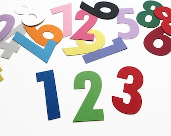 3 Inch Die Cut Numbers, 0 to 9 Cardstock Paper Numbers for Banners, Scrapbook, Classroom & Children Activities