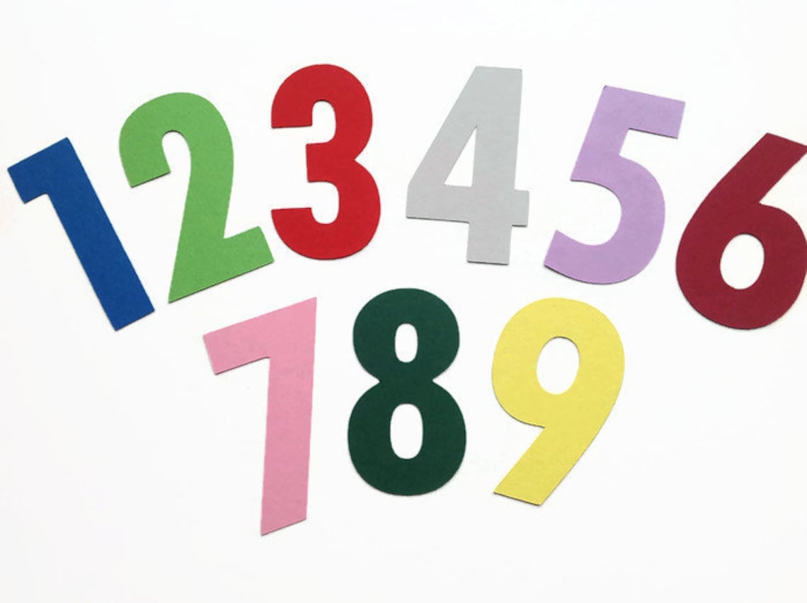 4 Inch Die Cut Numbers 0 to 9 Cardstock Paper Banner Size Etsy