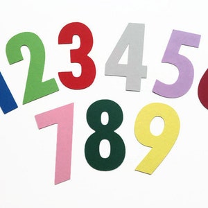 Papiernummers, grote papieren nummers, 7 inch die cut cardstock papieren nummers voor muur decor, klasactiviteiten, bruiloft nummers