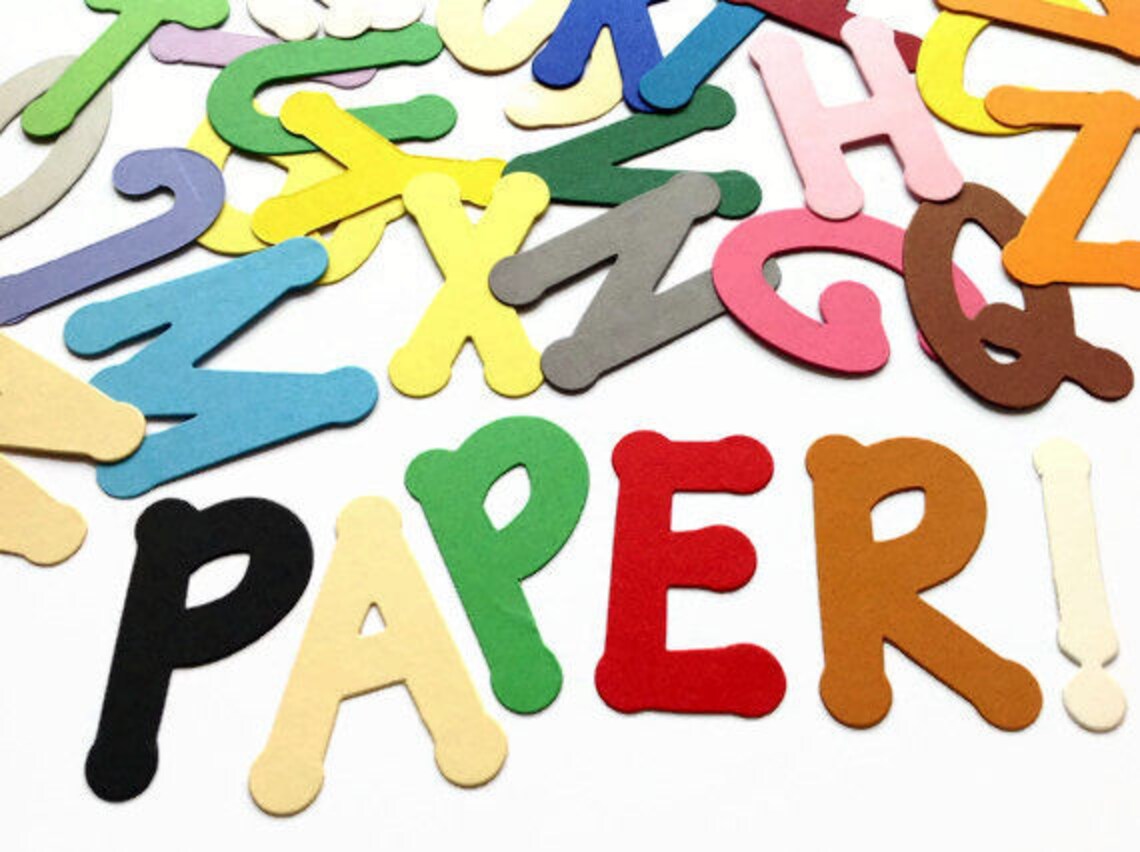 Die Cut Uppercase Letters 2 Alphabets in Cardstock Paper 52 Etsy UK