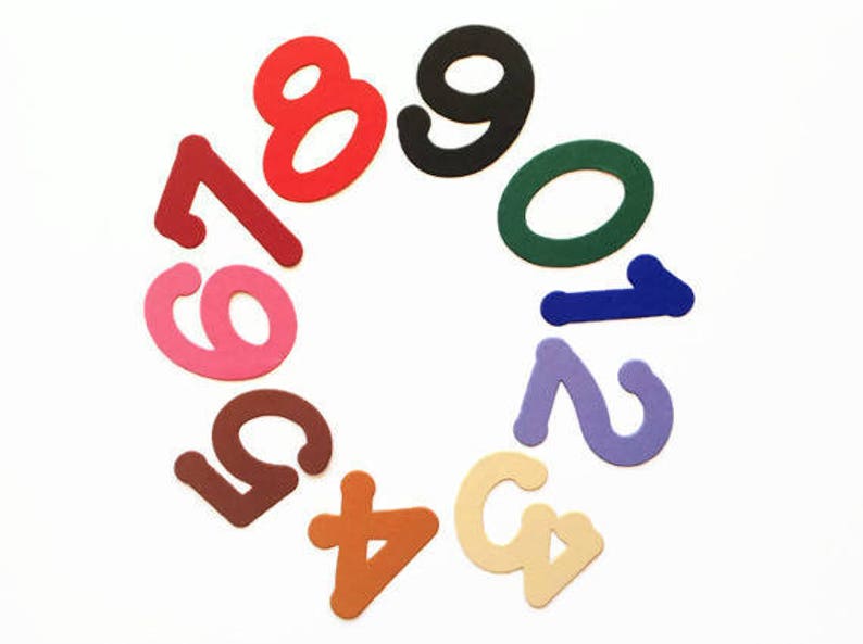 Die Cut Numbers, High Quality Cardstock Paper Shapes for Cardmaking, Scrapbooking & Paper Decorations, Pack of 30 0-9 Numbers image 4