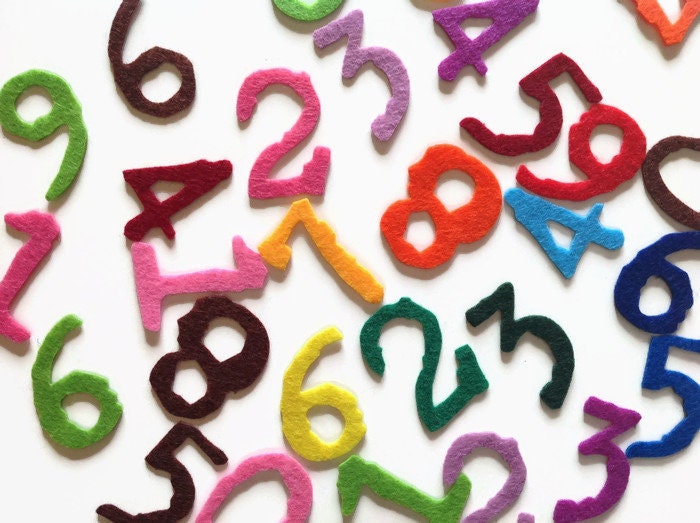 1 Inch Felt Numbers Felt Die Cut Numbers for Crafting & Etsy UK