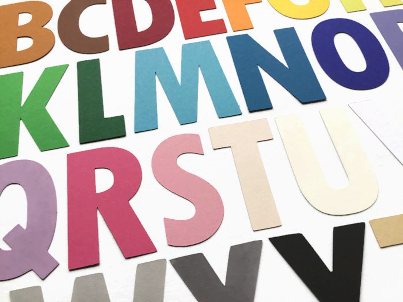 Uppercase Die Cut Letters 3 Inch Cardstock Paper Full Etsy UK