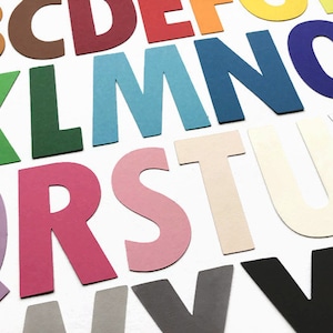 Letras troqueladas de 1 pulgada, papel de cardstock alfabeto completo en mayúsculas, 26 letras para diy &craft projects, scrapbooking y cardmaking