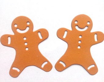 Gingerbread Man Die Cut, Christmas Decorations, Holiday and Christmas Party Die Cut Shapes, Card Making and Scrapbooking Paper Supplies