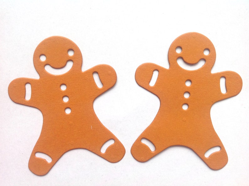 Gingerbread Man Die Cut Christmas Decorations Holiday And Etsy