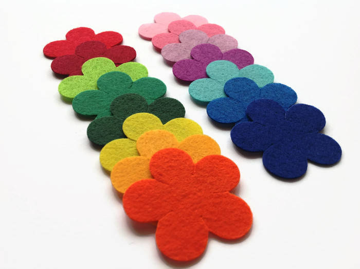 Felt Flowers, Die Cuts, Applique Flower Shapes for Sewing and Craft P…