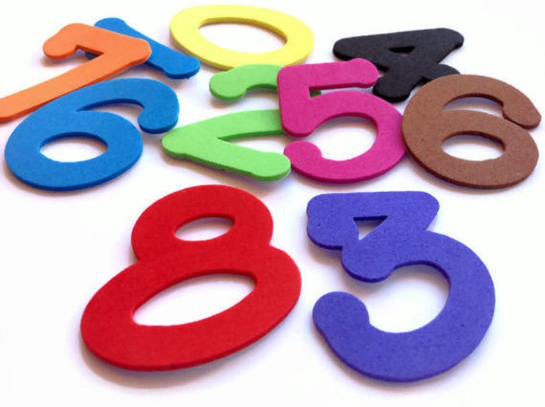 Sticker Numbers Selfadhesive EVA Foam Number Shapes for Etsy