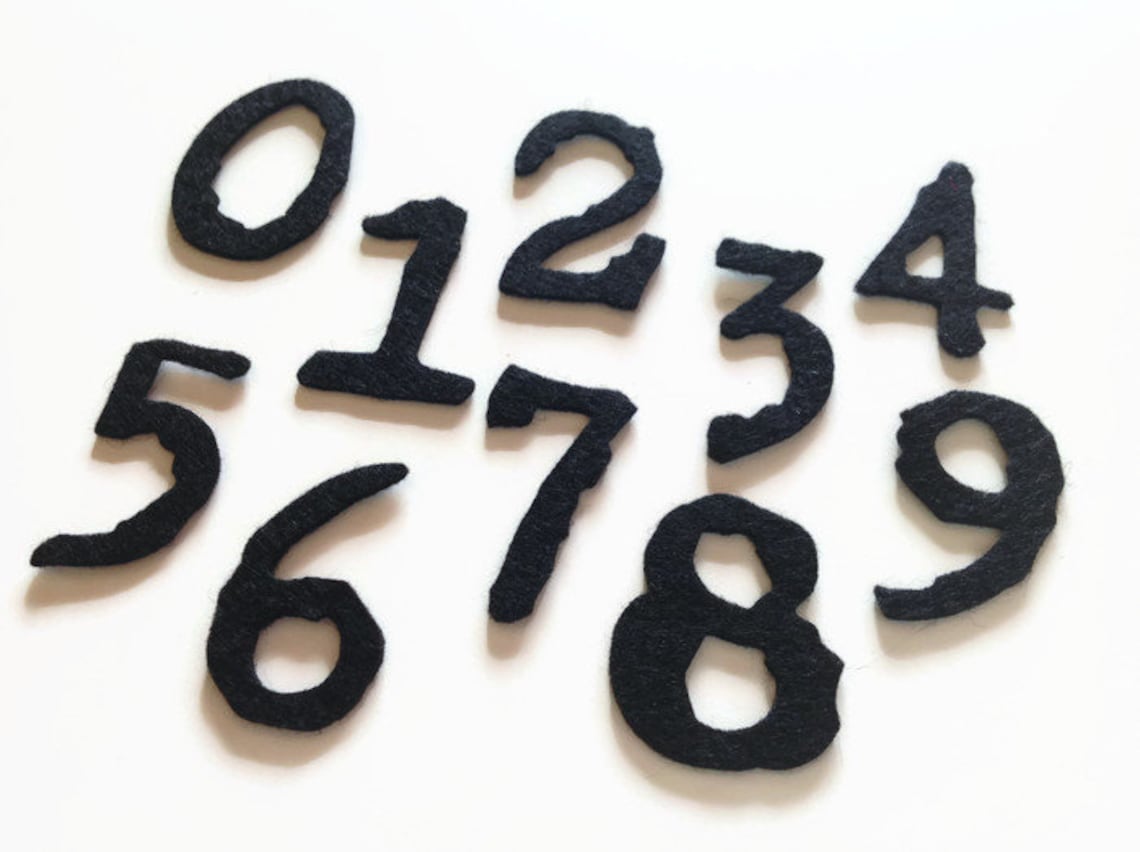 1 Inch Felt Numbers Felt Die Cut Numbers for Crafting & Etsy