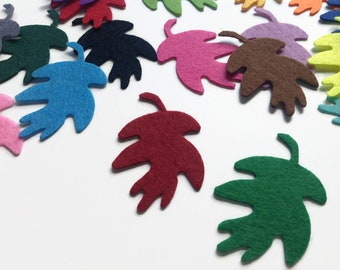 Leaf Die Cut, Oak Felt Leaf Shape for Sewing, Kids and Craft Projects in a Choice of Beautiful Colors