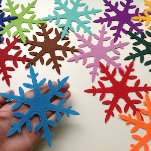 Snowflake Die Cut, Very Large Felt Snowflakes, Christmas Decorations, Holiday & Christmas Die Cut Shapes