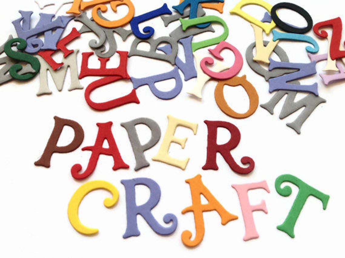 Die Cut Alphabet Letters Cardstock Paper Alphabet Set Etsy