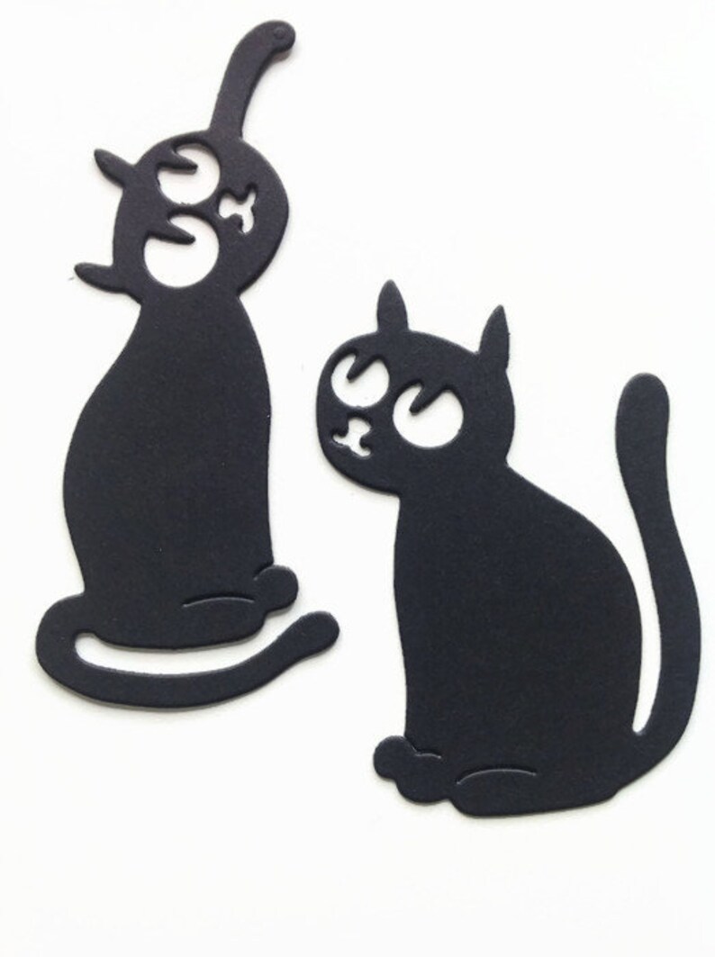 Cat die cut high quality cardstock paper animal die cuts etsy sweden