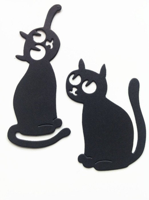 Cat Die Cut High Quality Cardstock Paper Animal Die Cuts Etsy Sweden