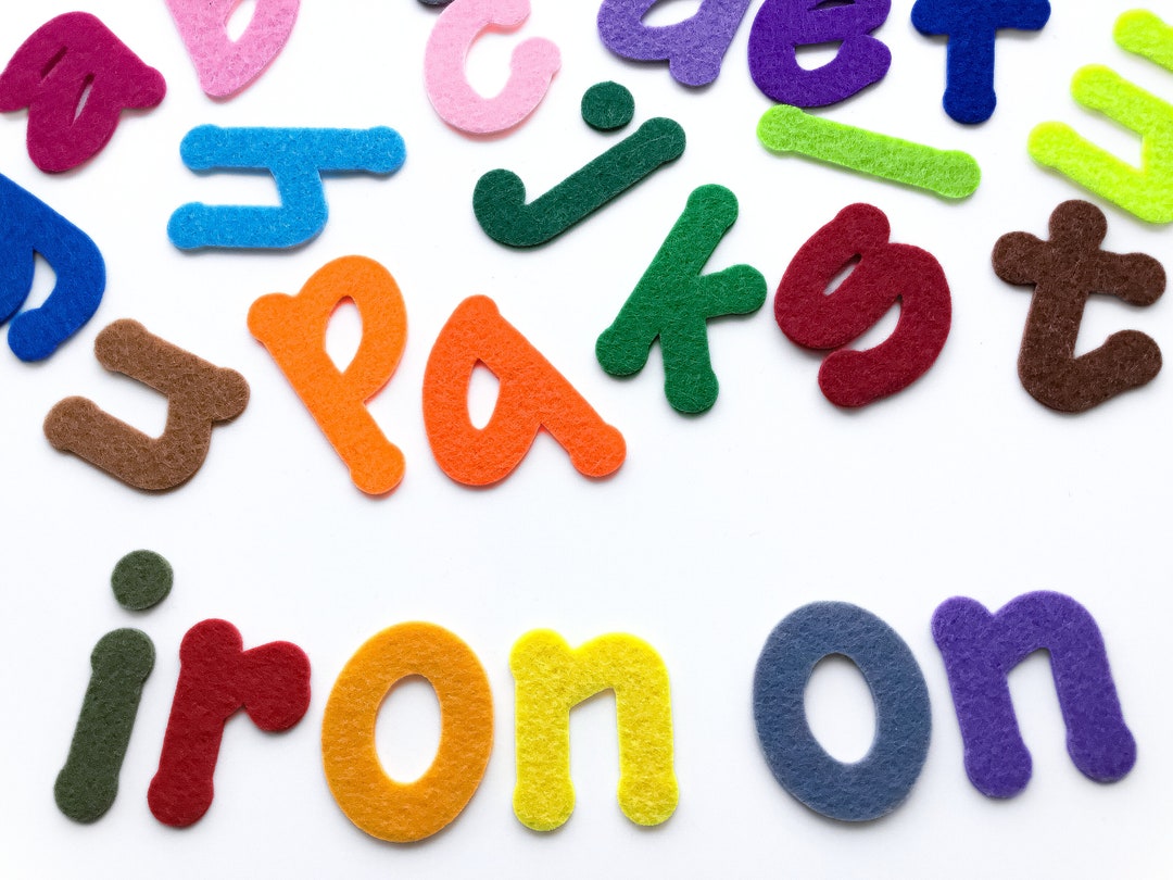 2 Inch Iron on Felt Letters, Choose Quantity and Colors, No Sew Lowercase  Alphabet Letters 