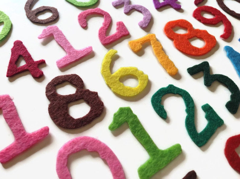 1 Inch Felt Numbers Felt Die Cut Numbers for Crafting & Etsy UK