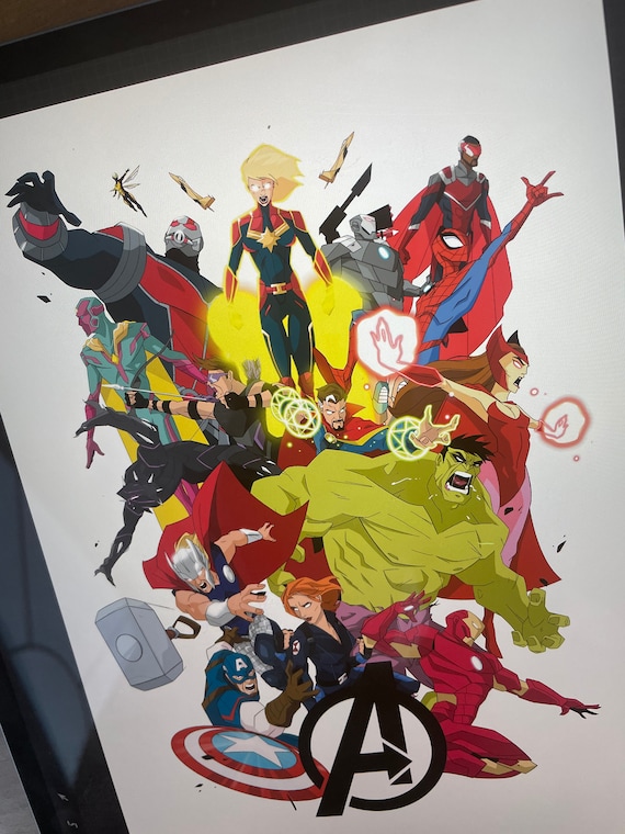 The Avengers Original Fan-Art Acrylic painting, A3 - agrohort.ipb.ac.id