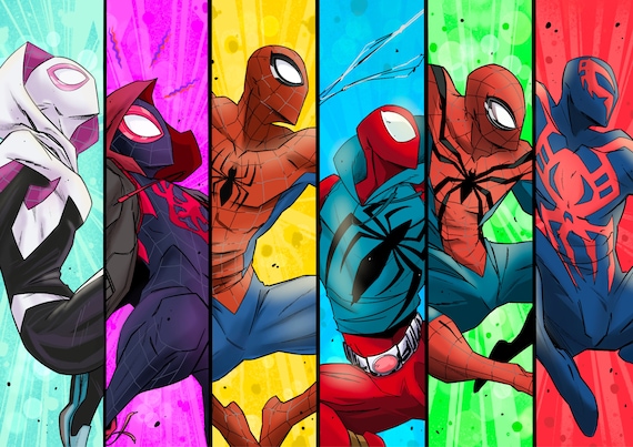 Spider-man Fan Art Print Poster. Art. Verse Etsy