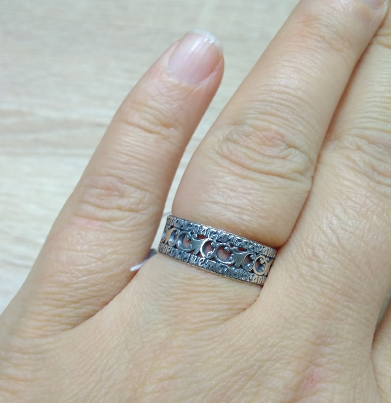 Silver 925 Orthodox Ring. 2 Prayer. Save and Protect. Holy Etsy