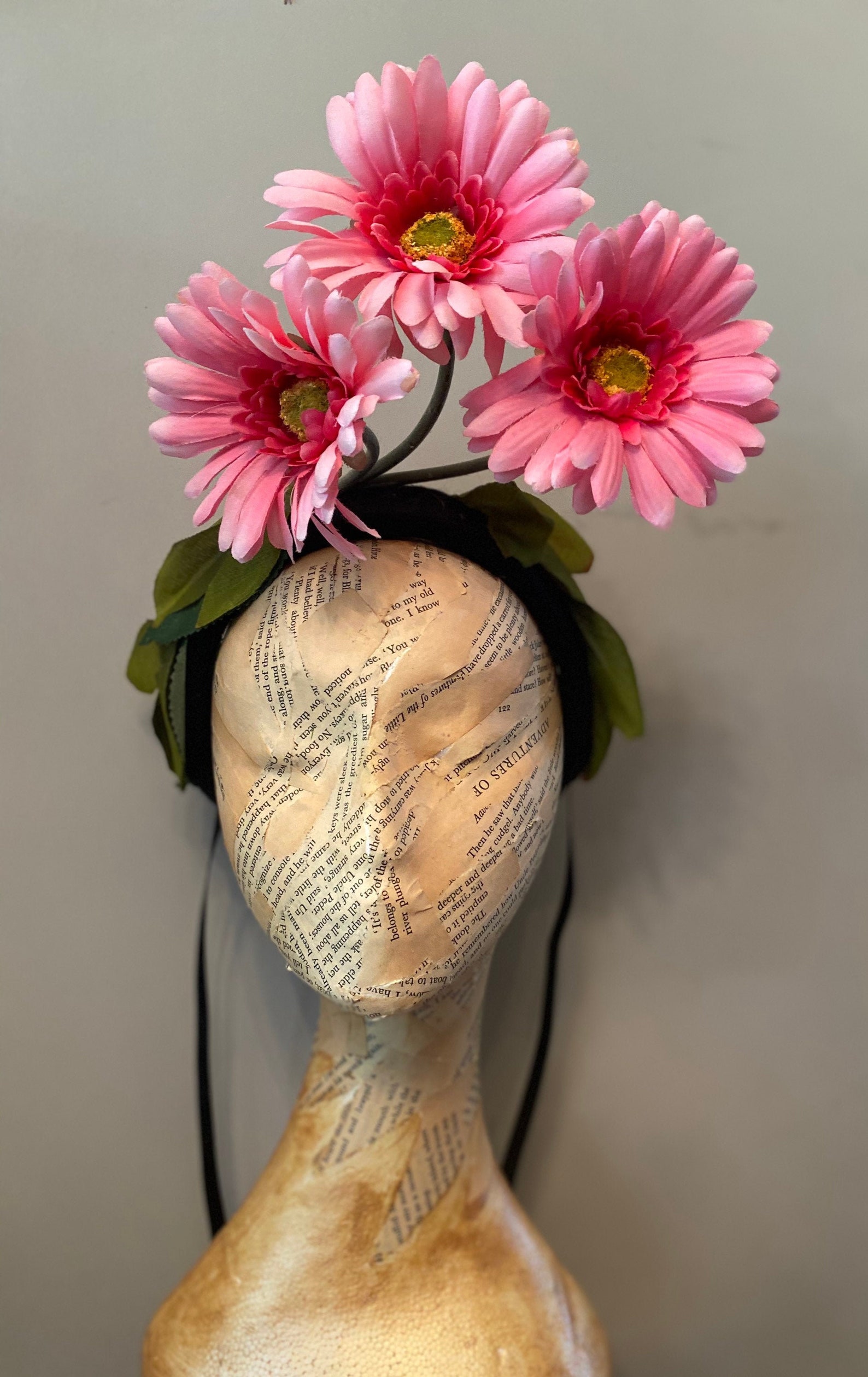 Pink Daisy Flower Crown / Statement Floral Headdress. Showgirl Etsy