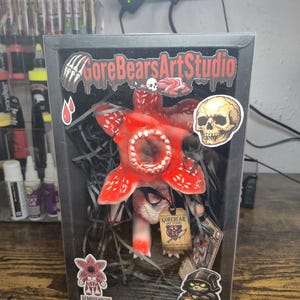 Custom DemoBearGon Figure - GoreBears Art Studio | Handmade Macabre Bear + Premium Collector's Box and Extras