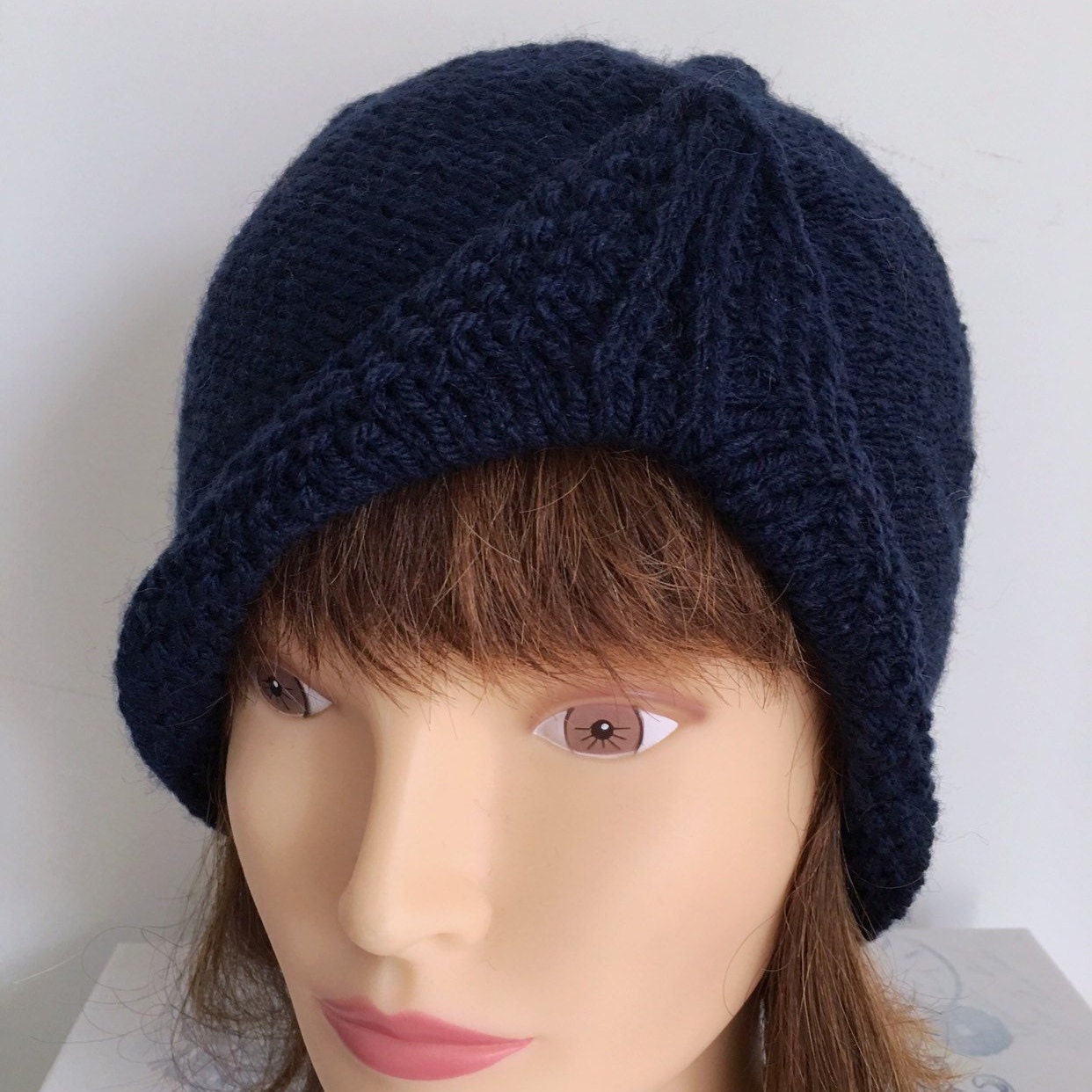 Knotted Head Stretch Wrap Turban SKULL CAP royal blue
