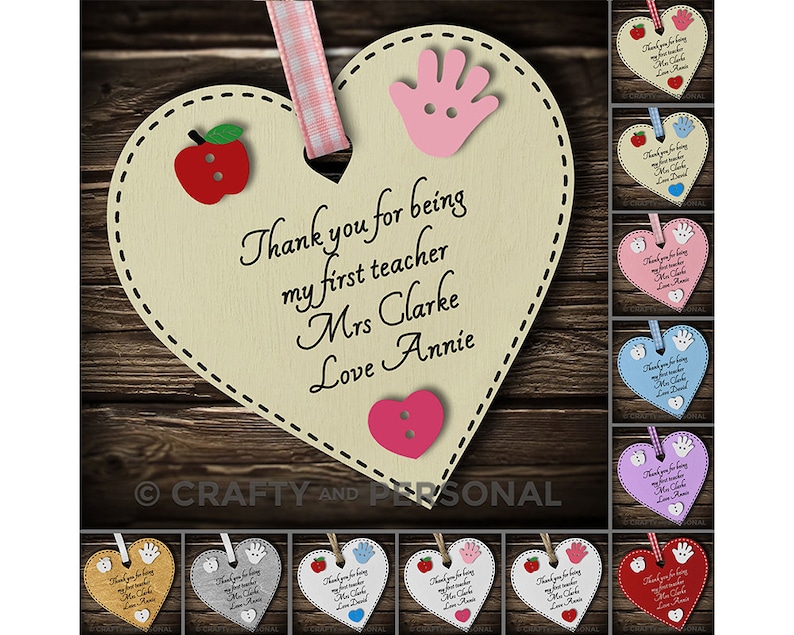 Personalised School Teacher Leaving Card Work Of Heart Thank You Miss Mrs
