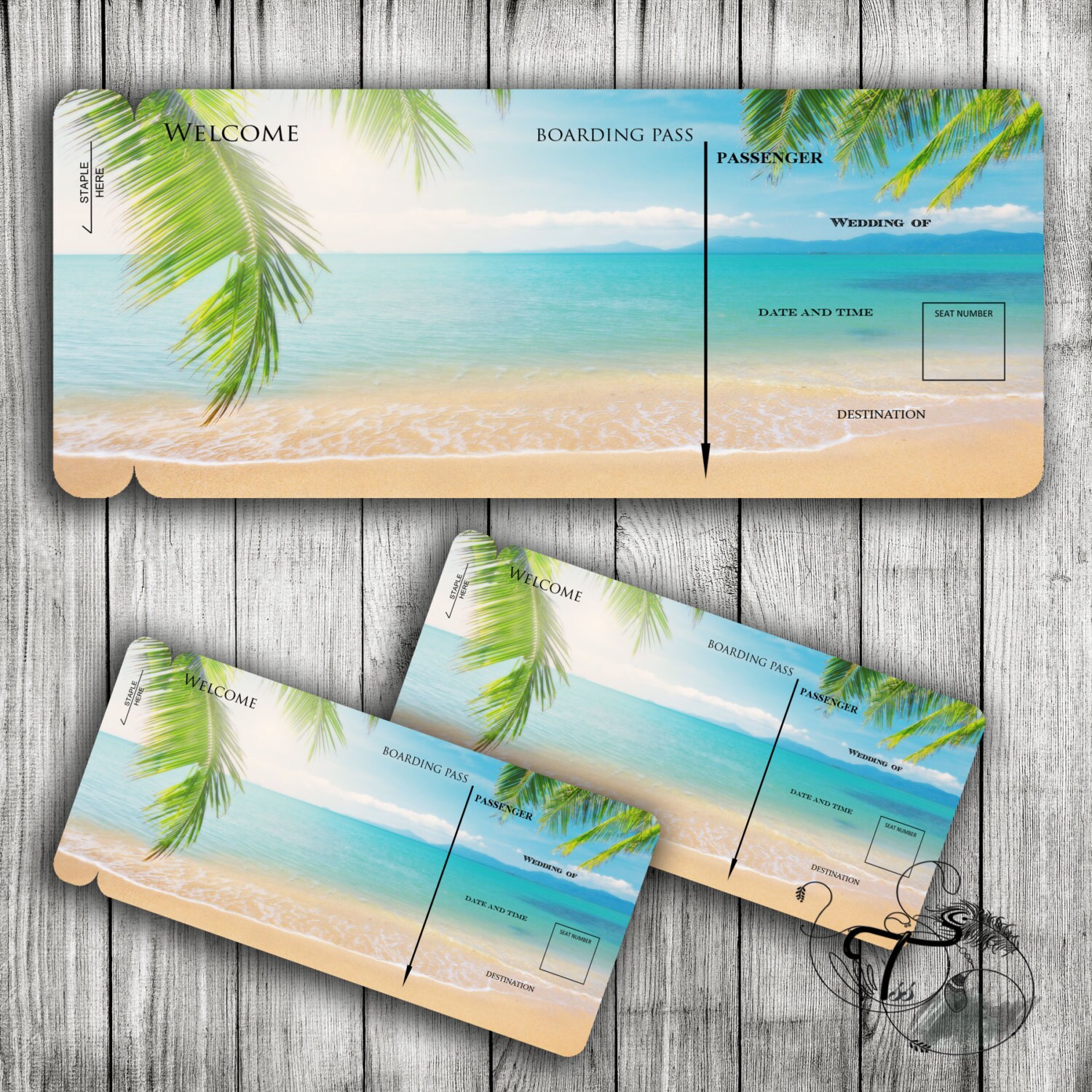 Travel Printable Wedding Boarding Pass template ...