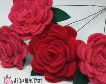 Felt Rose, Felt Rose Bouquet, Felt Flowers, Floral Decor Fake Flowers, Wedding Flowers, Wedding Bouquet