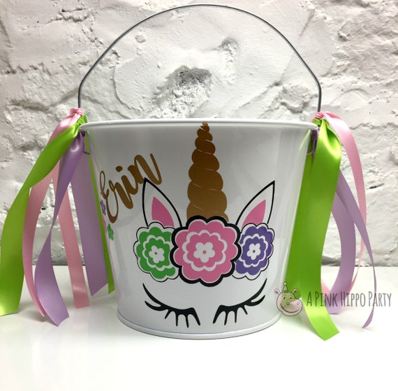 Unicorn Basket Unicorn Party Favor Unicorn Centerpiece Etsy