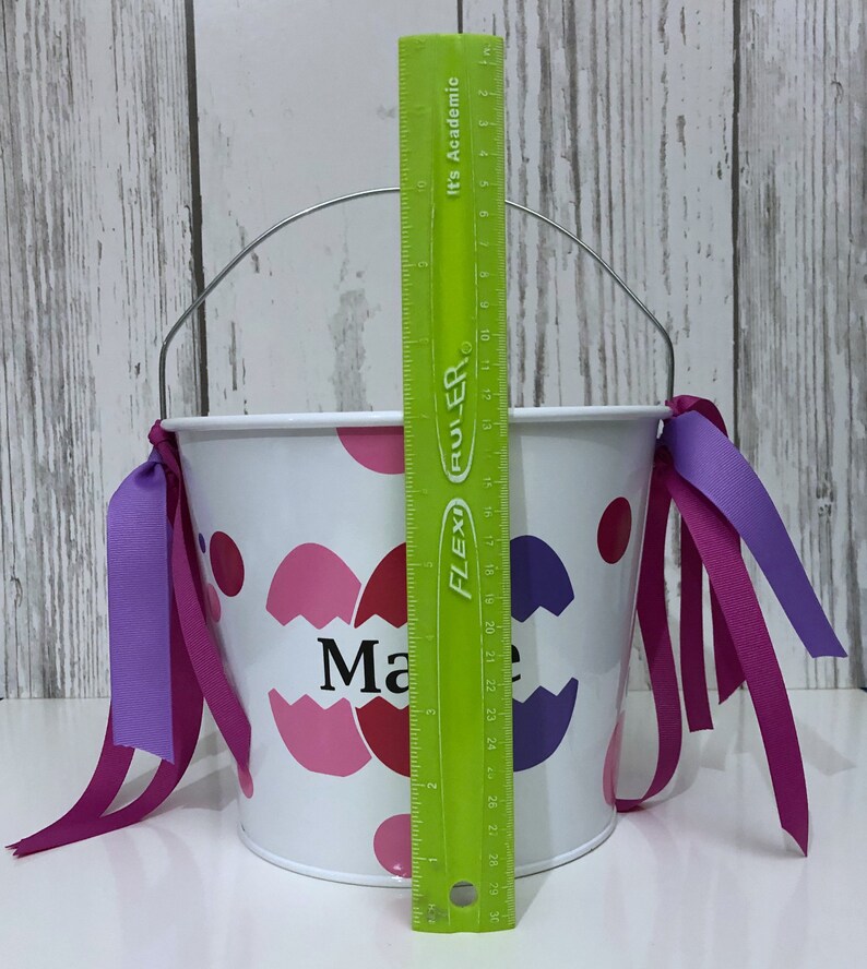 Easter Egg Basket Name Easter Basket Easter Pail Toddler Etsy