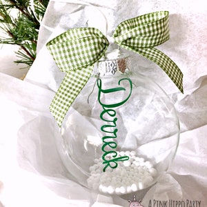 Personalized Christmas Ornament Custom Name Ornament Custom Family Ornament Custom Gift Floating Name Ornament image 4