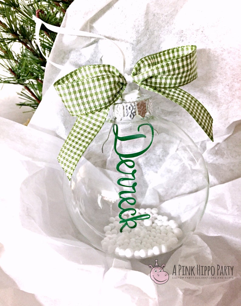 Personalized Christmas Ornament Custom Name Ornament Custom Family Ornament Custom Gift Floating Name Ornament image 4