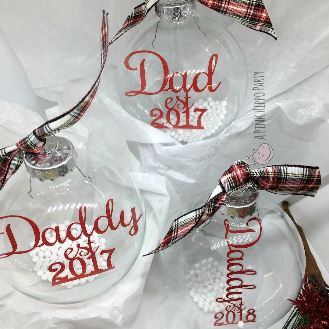 New Dad Christmas Ornament Dad Established Gift First Time Etsy