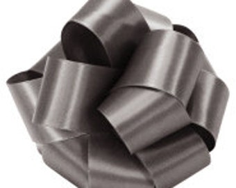 Pewter Gray Satin Ribbon ~ Ribbon by the yard ~ Pewter Gray Double Faced Satin Ribbon