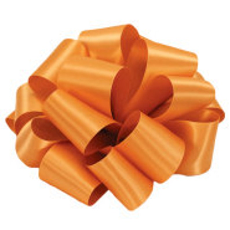 Pumpkin Satin Ribbon Ribbon by the yard Pumpkin Double Faced Satin Ribbon image 1