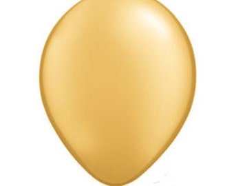 Gold Latex Balloons, Party Decorations (12 pc, 11 inch)