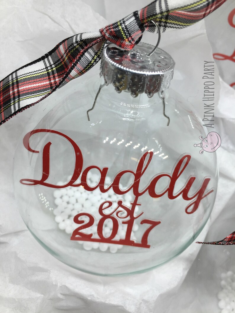 New Dad Christmas Ornament Dad Established Gift First Time Etsy