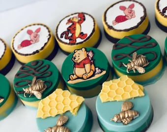 Winnie-The-Pooh Themed Chocolate Covered Oreos