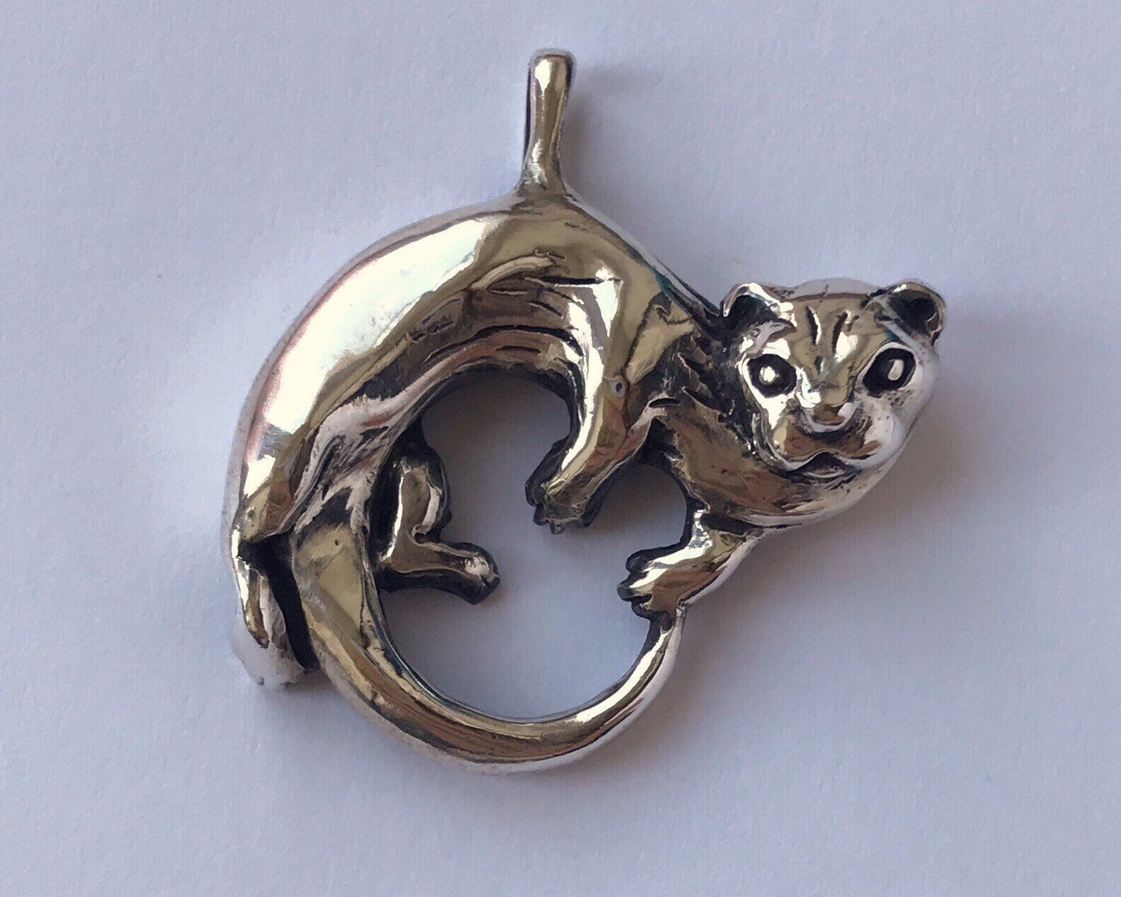 Otter Silver pendant Animal jewelry Patronus Handmade necklace Etsy