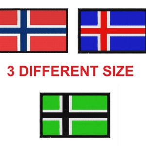 design Applique patch embroidery design machine digital file instant download flag banner norway norwegian iceland vinland