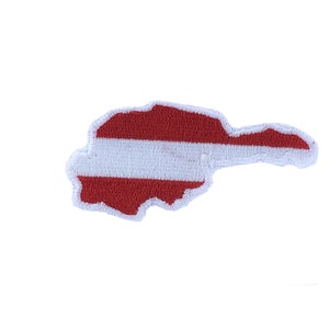 Parche parches bordado bandera de hierro en applique vintage kawaii chaqueta coser mochila chaqueta pantalones cortos bandera escudo de armas mapa austria austria