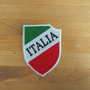 Patch patches embroidery iron flag on applique vintage kawaii jacket sew backpack denim jacket shorts biker italy italia flag calcio