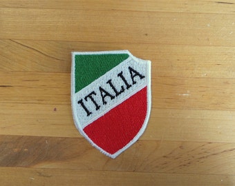 Patch patches embroidery iron flag on applique vintage kawaii jacket sew backpack denim jacket shorts biker italy italia flag calcio