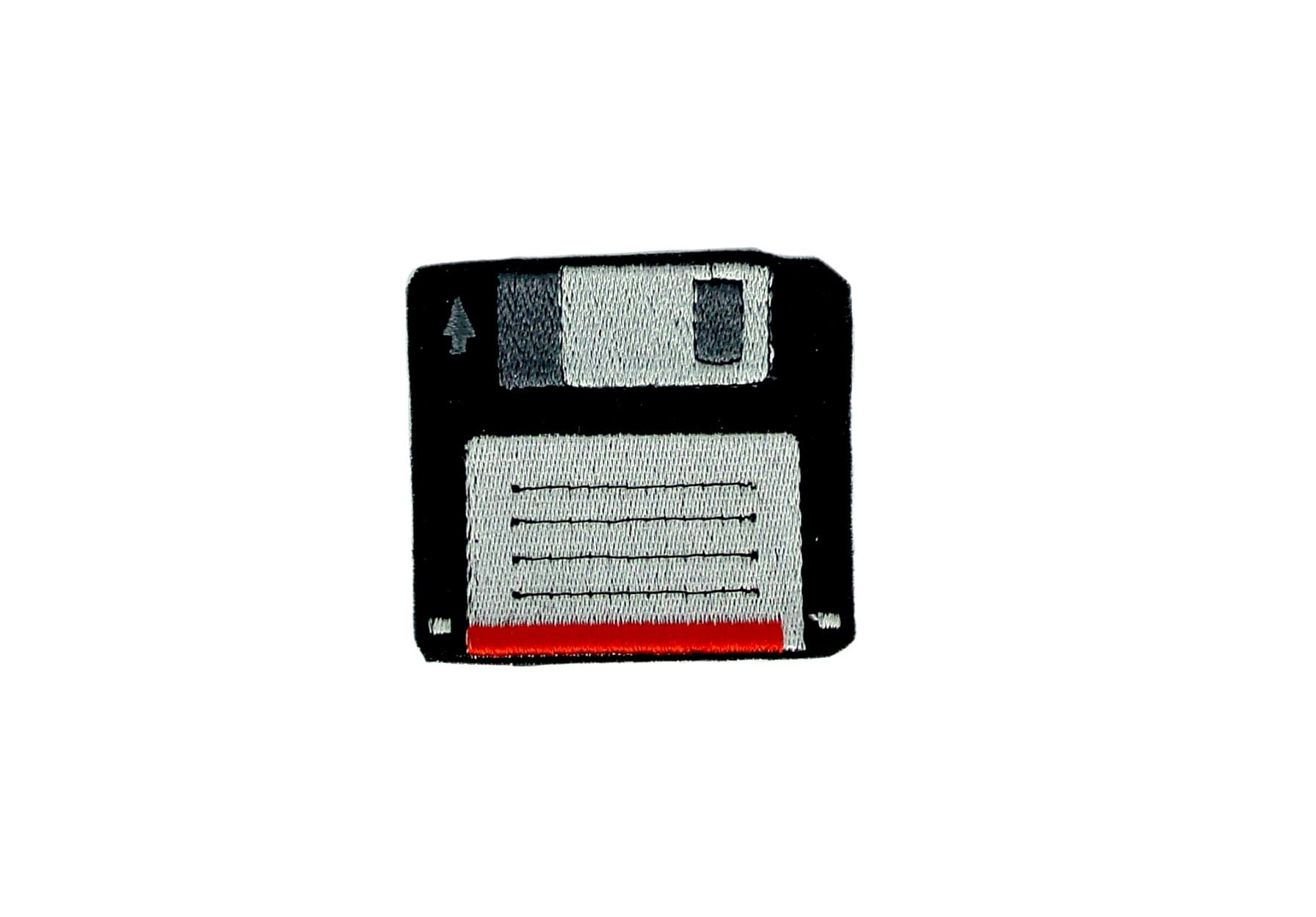 Embroidered patch applique sew badge iron on glue transfer floppy disk vintage