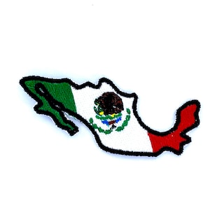 Patch patchs broderie drapeau en fer sur applique vintage kawaii veste coudre sac à dos denim veste shorts mexico carte mexicaine